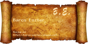 Barcs Eszter névjegykártya